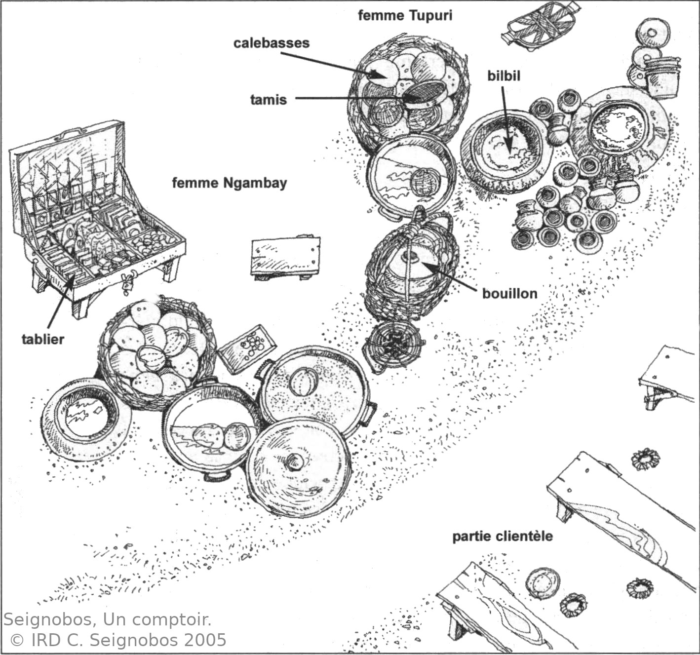 Seignobos. Figure 5. Un comptoir. © IRD C. Seignobos 2005